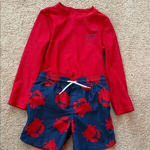 Carter's Red and Blue Kids Swim Set